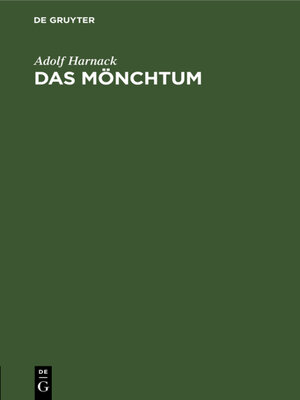 cover image of Das Mönchtum